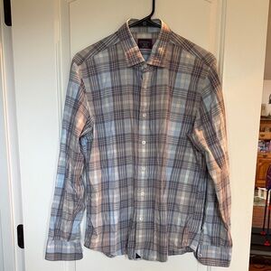 UNTUCKit Men's Plaid Shirt - Blue and Grey